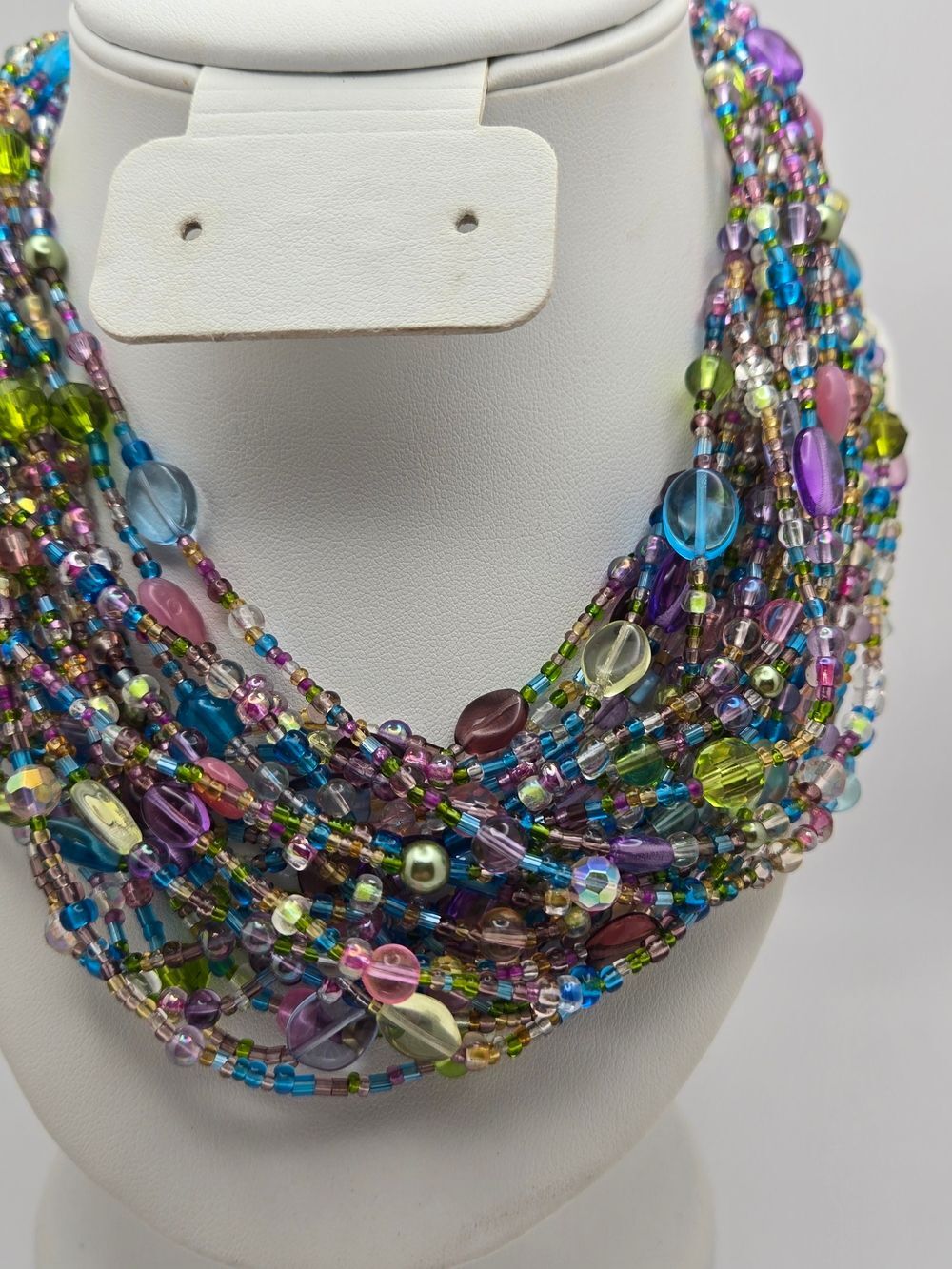 Joan Rivers | Pastel Multicolor Glass Bead Multi-Strand Necklace